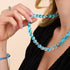 Aquamarine | Silver | Mermaid Glass Statement Necklace